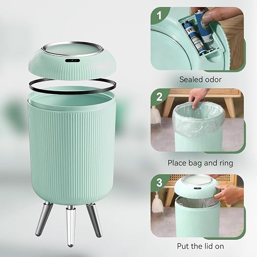 Automatic Motion Sensor Bathroom Trash Can Touchless, 3 Gallon/11L Smart - Image 5
