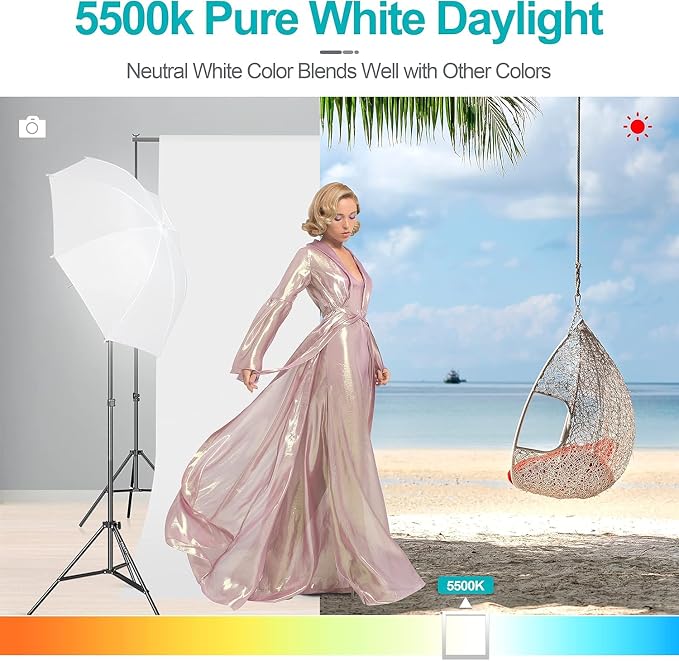 EMART Full Spectrum Light Bulb, 2 x 45W 5500K Spiral CFL Daylight - Image 3