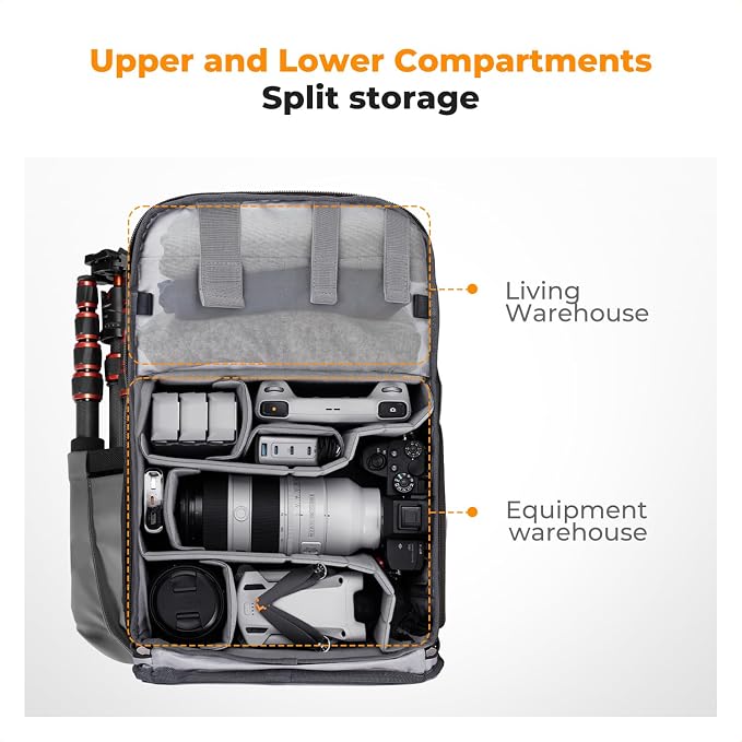 K&F CONCEPT Camera Backpack, Camera Bags - Image 4
