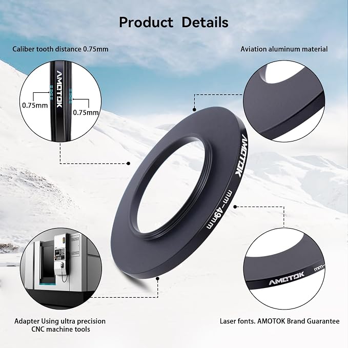 42mm Lens to 49mm Camera Lens Adapter, 42mm to 49mm Filter Step up Ring Adapter - Image 3