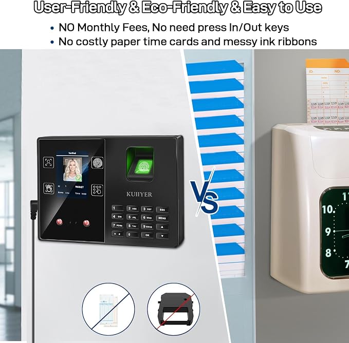 KUIIYER 4 in 1 Employees Time Clocks - Image 4