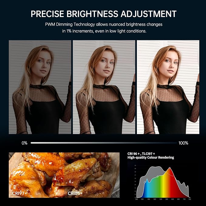 GVM 160W LED Video Light with Bluetooth Control, 5600K Photography Light - Image 7
