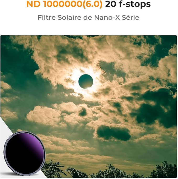 K&F CONCEPT 58mm ND1000000 ND Lens Filter Solar Eclipse Neutral Density Camera - Image 2