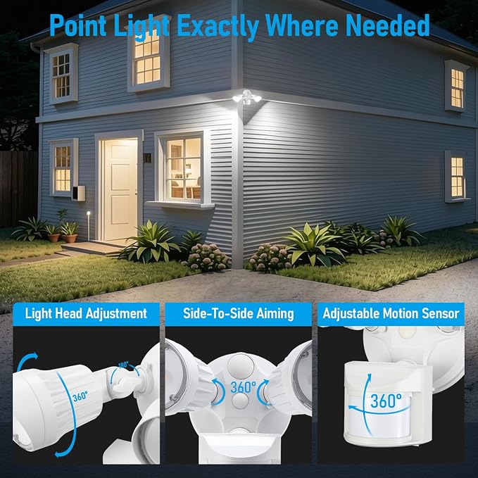 LEONLITE COB LED Security Light, Motion Sensor Outdoor Lights, Dusk to Dawn - Image 5