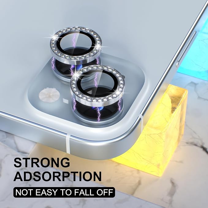 Choiche Compatible for iPhone 15 /iPhone 15 Plus Camera Lens Protector Bling - Image 6