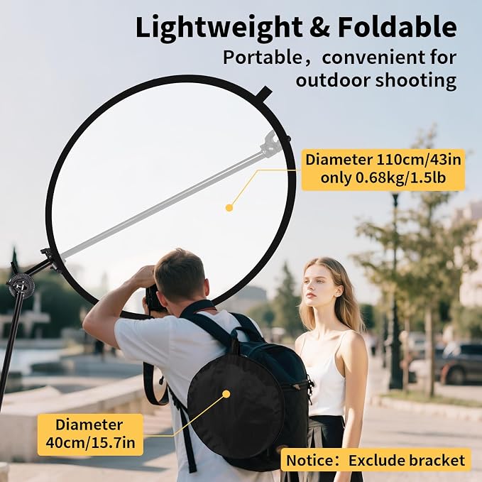 24/32/43/52in Photography Reflector, 5 in 1 Light Diffuser - Image 4