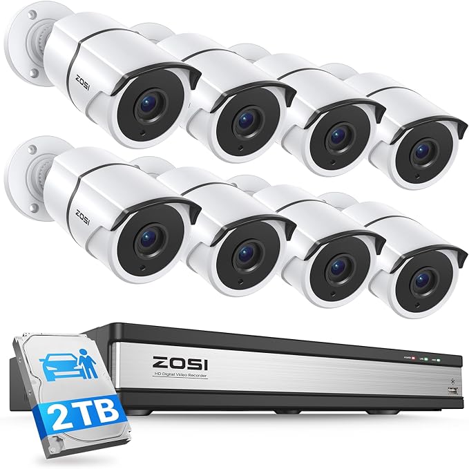 ZOSI 16 Channel Wired Security Camera System by ZOSI