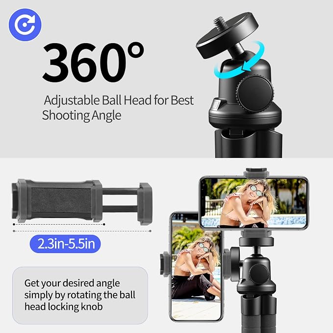 Aureday Phone Tripod, Flexible Tripod - Image 5