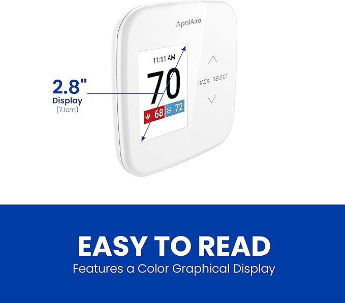 AprilAire S86WMUPR Wi-Fi Programmable Thermostat, 2H/2C Heat/Cool Stages or - Image 4