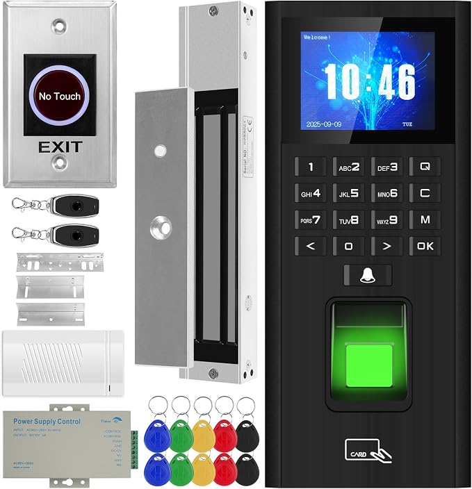 Complete Biometric Fingerprint Security Access Control System Kit, RFID by XYBkey