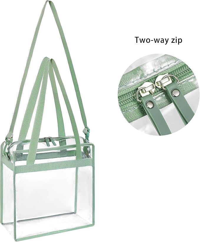 BAGAIL Clear Bags 12x6x12 Stadium Approved Clear Tote Bag - Image 4