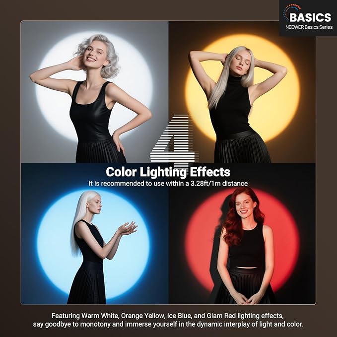 NEEWER Basics RGB Photography Flashlight, 4 Colors/20 GOBO - Image 2