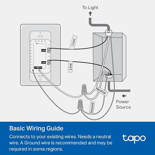 TP-Link Tapo Smart Dimmer Switch, Single Pole, Neutral Wire Required, 2.4GHz - Image 7