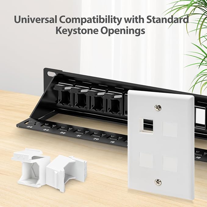 20-Pack Blank Keystone Jack Insert - Image 4