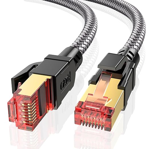 Cat 8 Ethernet Cable 20 ft, 40Gbps 2000Mhz High Speed Gigabit LAN Internet by Ltemziiy