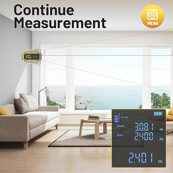 Laser Distance Meter, Digital Laser Measuring Tool - Image 7