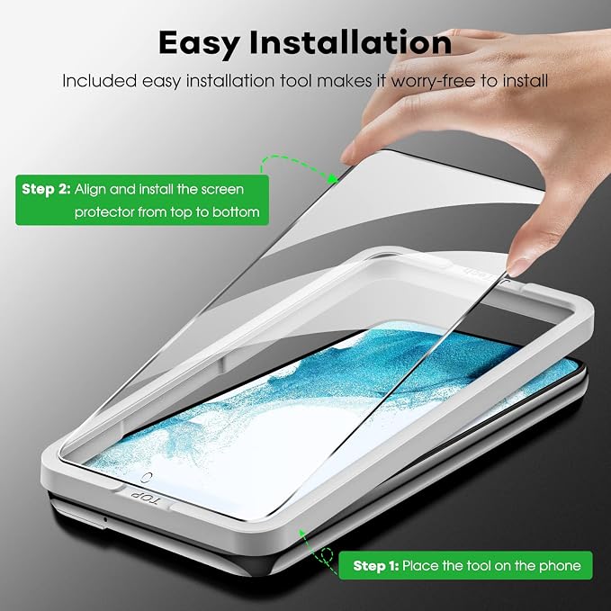 JETech Screen Protector for Samsung Galaxy S22+/S22 Plus 5G - Image 4