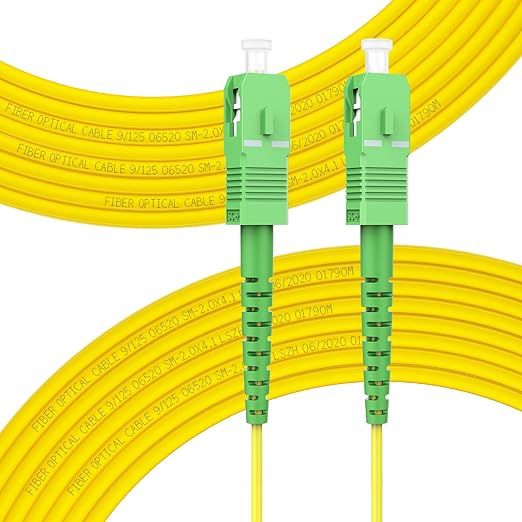 FLYPROFiber- 50m/164ft SC/APC to SC/APC Optic Fiber Cable, OS2 Single Mode by FLYPROFiber
