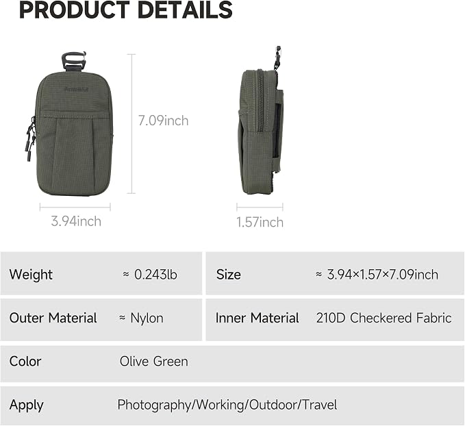 AMBITFUL Compact Sports Camera Bag, Shoulder Strap Storage Case, 3.94 x 1.57 x - Image 8
