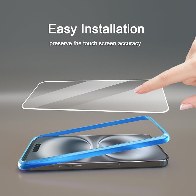 Ailun 3 Pack Screen Protector for iPhone 16 Plus + 3 Pack Camera Lens Protector - Image 6