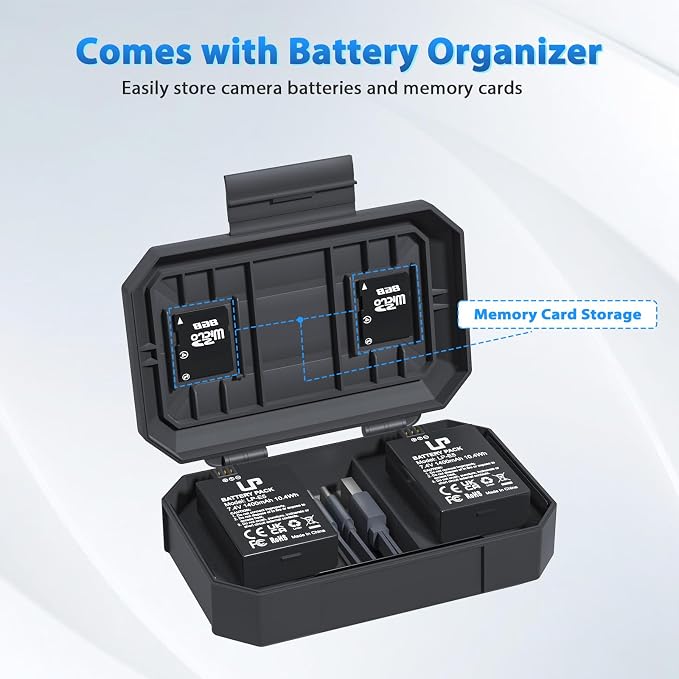 LP LP-E5 Battery 2-Pack 1400mAh USB-C Fast Charging - Image 4