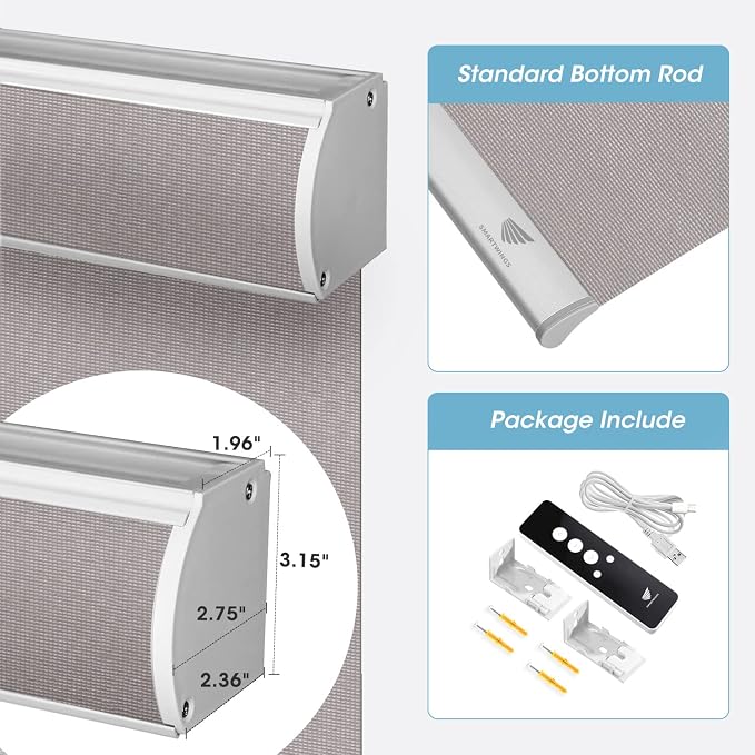 SmartWings Motorized Light Filtering Roller Shades Work - Image 6