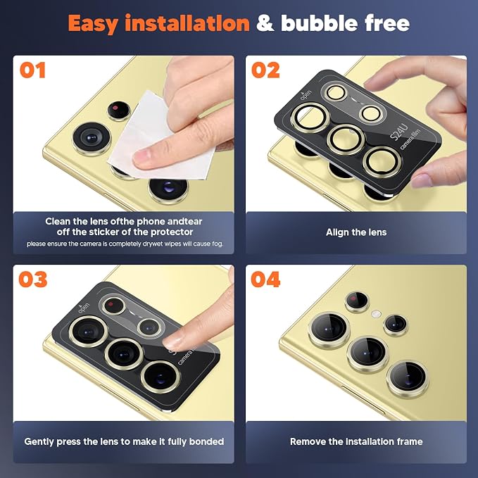 Hoerrye for Samsung Galaxy S24 Ultra Camera Lens Protector, Case-Friendly - Image 6