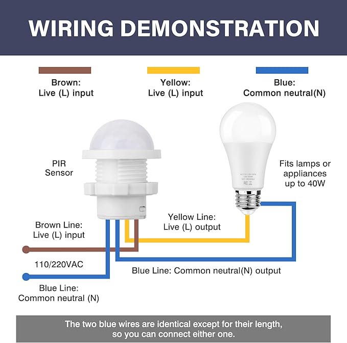 3-Pack Motion Sensor Light Switch, PIR Infrared Sensor, 30S Time Delay - Image 4