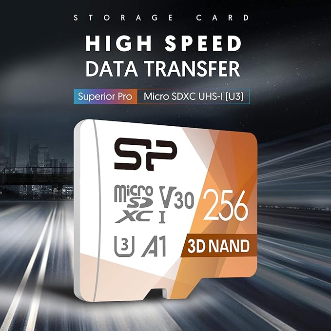 Silicon Power 256GB Micro SD Card U3 SDXC Up to 100MB/s High Speed Memory Card - Image 3
