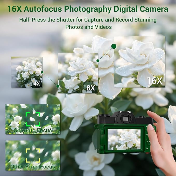 75MP Digital Camera, 4K WiFi Vlogging Camera - Image 5