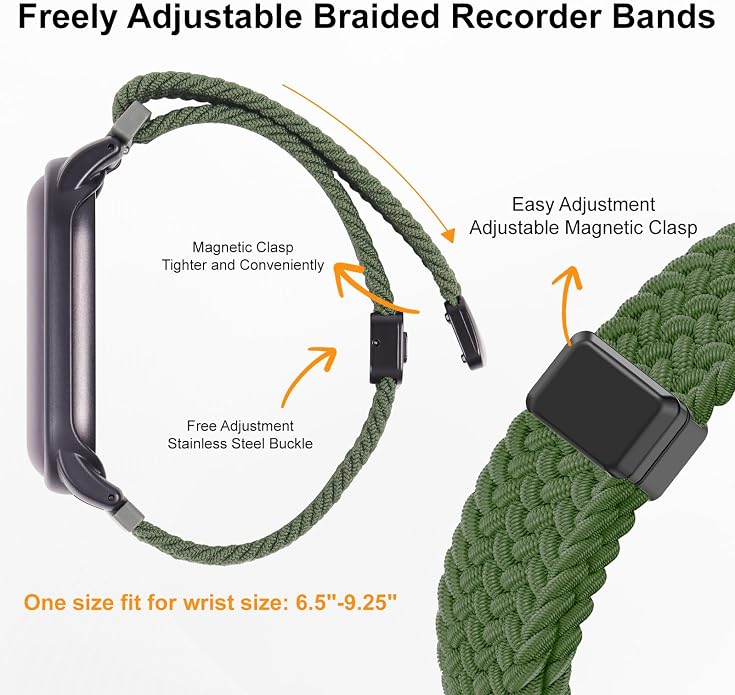 Adjustable Braided Wristband Compatible - Image 3