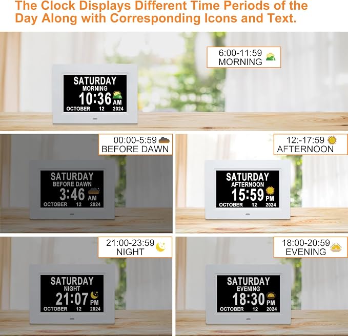 SSINI Digital Calendar Dementia Alarm Clock - Image 6