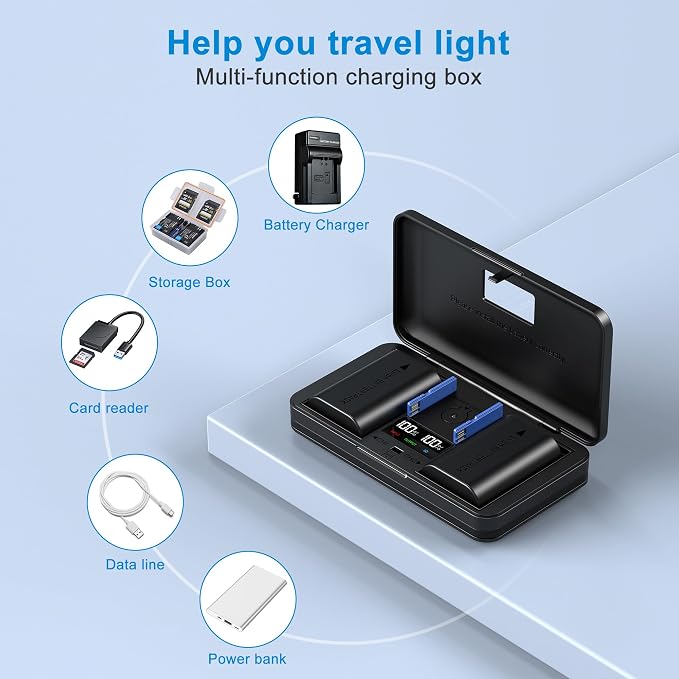 EN-EL15 Camera Battery Multifunctional Charger Set Compatible - Image 3