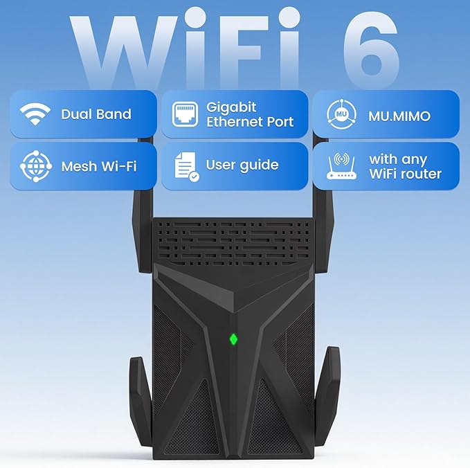 2026 AX1800 WiFi 6 Extender, WiFi Extender Signal Booster - Image 2