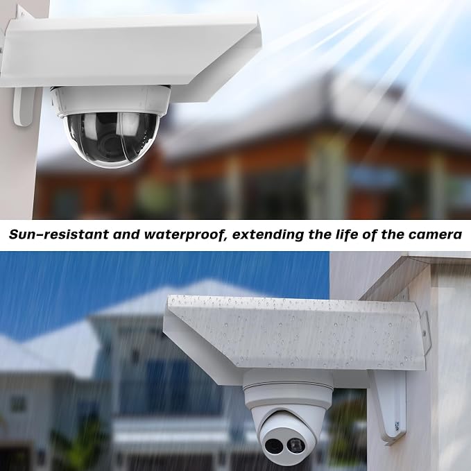 Moxweyeni 2 Pack Universal Metal Security Camera Cover Aluminum Waterproof Sun - Image 5
