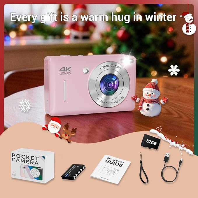 Digital Camera for Kids, FHD 1080P 44MP Point and Shoot Digital Camera - Image 8