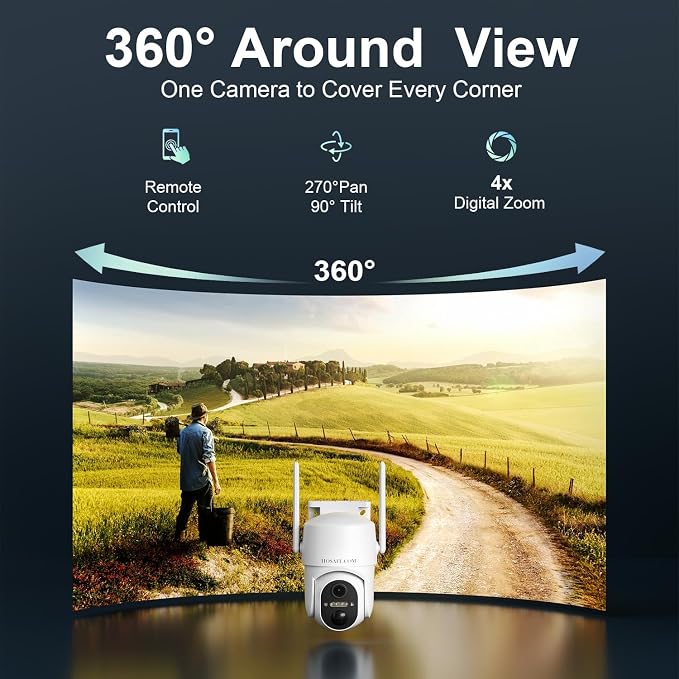 HOSAFE.COM 4G LTE Cellular Solar Security Camera Wireless Outdoor, Free Cloud - Image 7