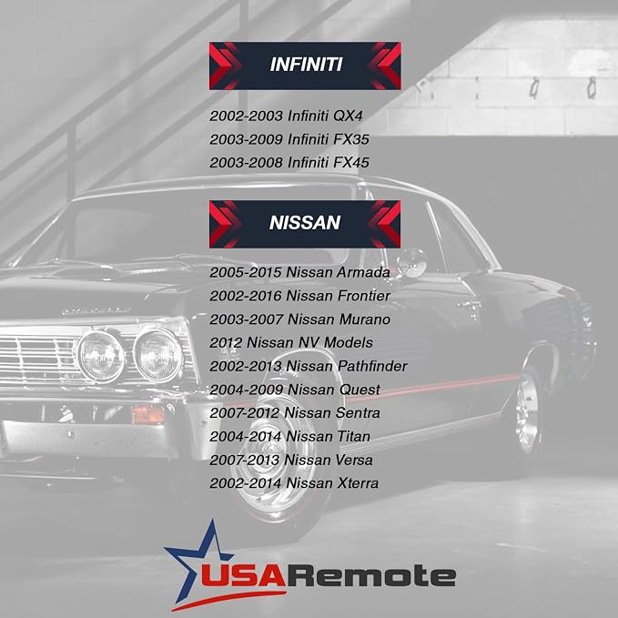 USARemote Key Fob Keyless Entry Remote fits Nissan Frontier Armada Murano - Image 4