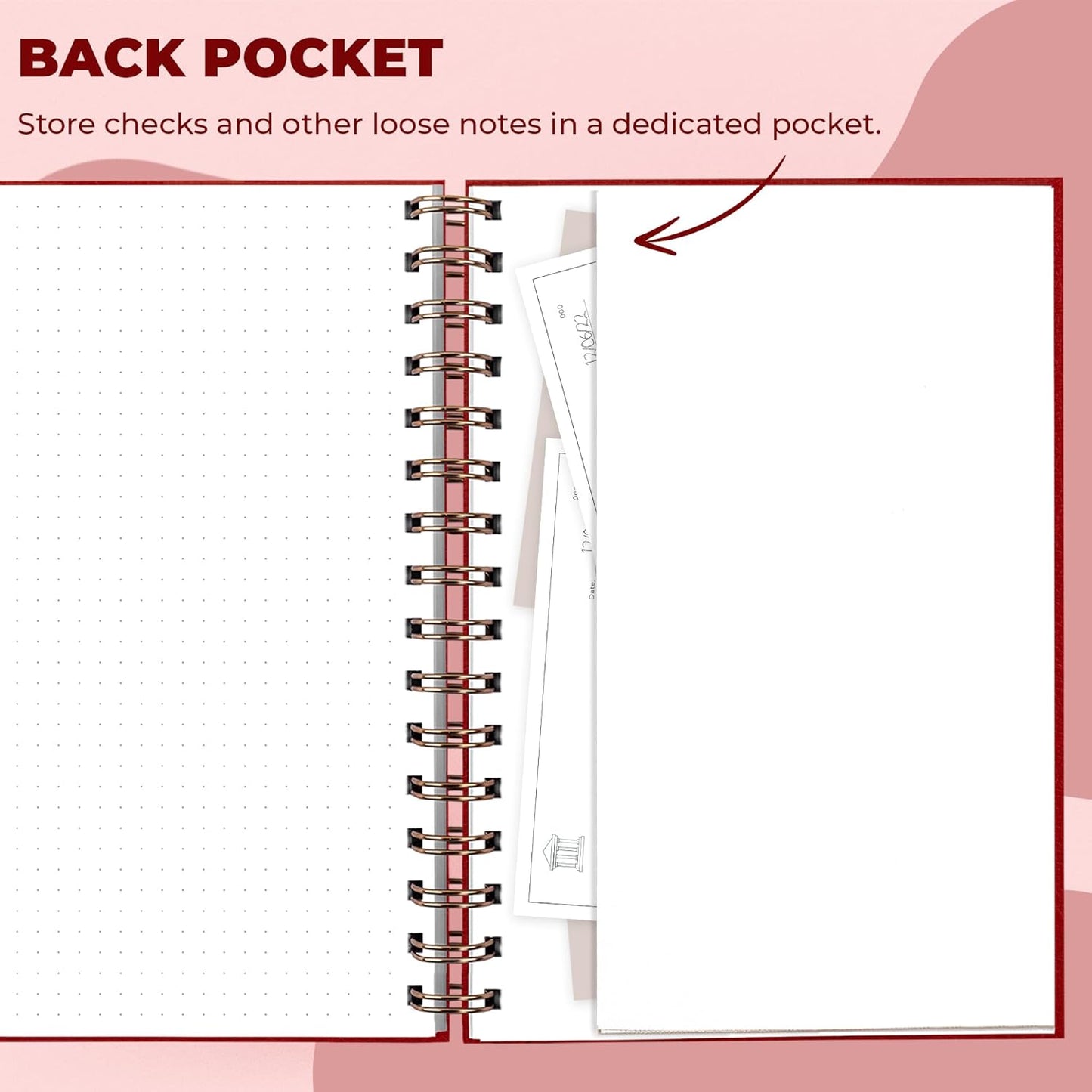Clever Fox Check Register for Personal Checkbook – Checking Book Register – Checkbook Register – Accounting Ledger Book – 3968 Entry Lines, 6.1" x 8.3", Spiral Binding, Hardcover, Red