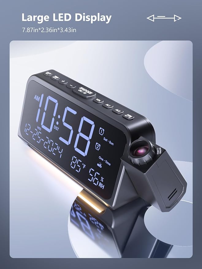 Projection Alarm Clock, Digital Clock - Image 2