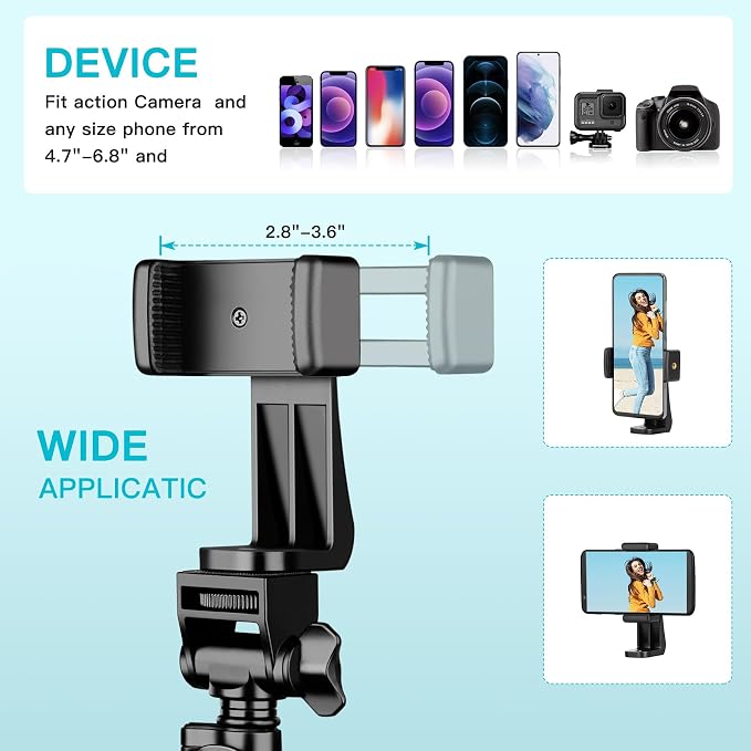74" Flexible Phone Tripod, Tall Cell Phone Tripod - Image 6