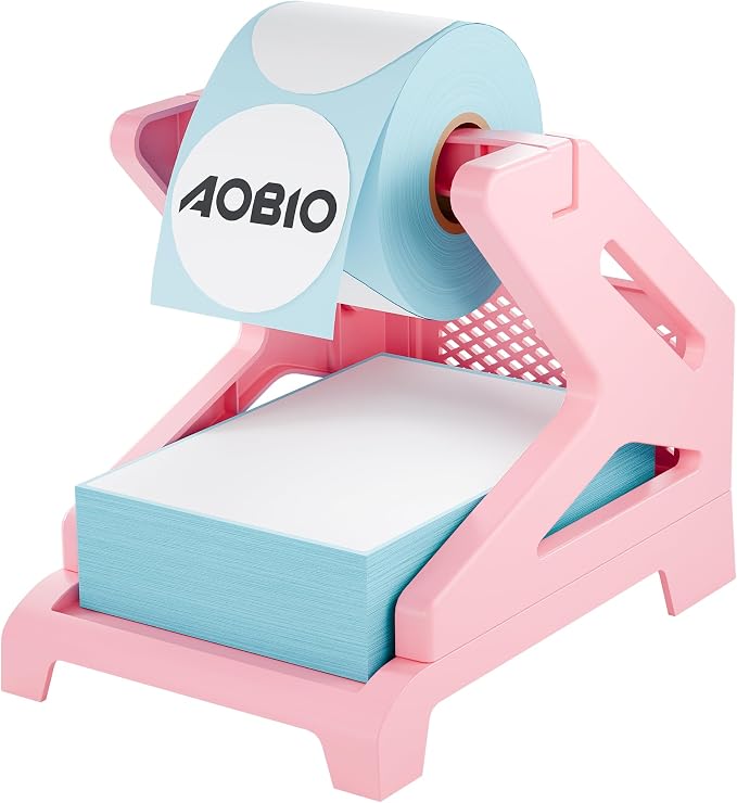 Label Holder, Compatible with Rolls and Fan-Fold Labels, Thermal Label Paper by AOBIO