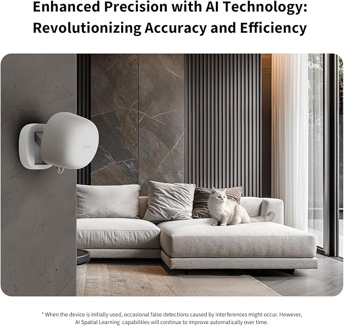 Aqara Zigbee Presence Sensor FP1E, mmWave Radar Wired Motion Sensor, AI Spatial - Image 3