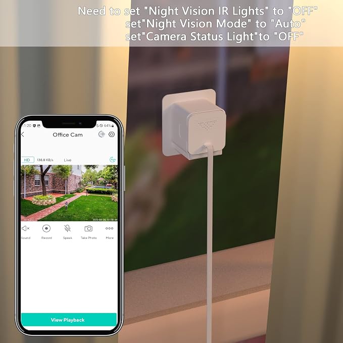 Window Mount for Wyze Cam V4 and V3, Through Windows Glass Surfaces Use Cam V4 - Image 4