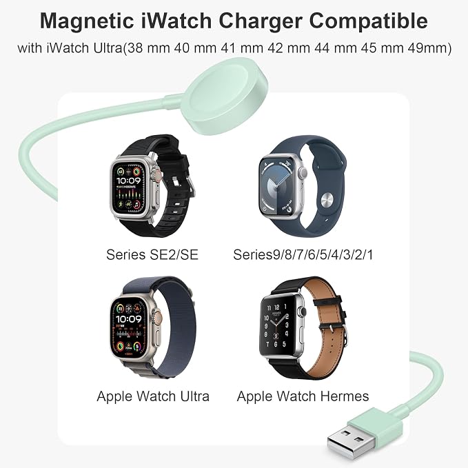 Fast Charger for Apple Watch Charger, Magnetic iWatch Charger to USB A Cable - Image 4