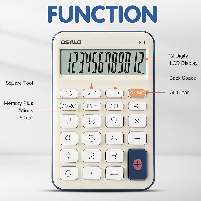 Pendancy Small Desk Calculator Cute, 12 Digit LCD Display, Basic Function - Image 5