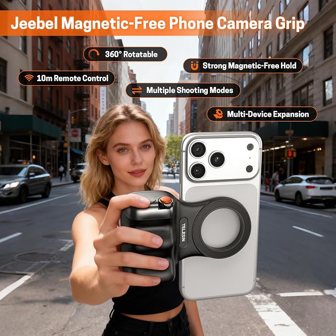 Magnetic Phone Camera Grip, Smartphone Holder Selfie Handle Snap - Image 2