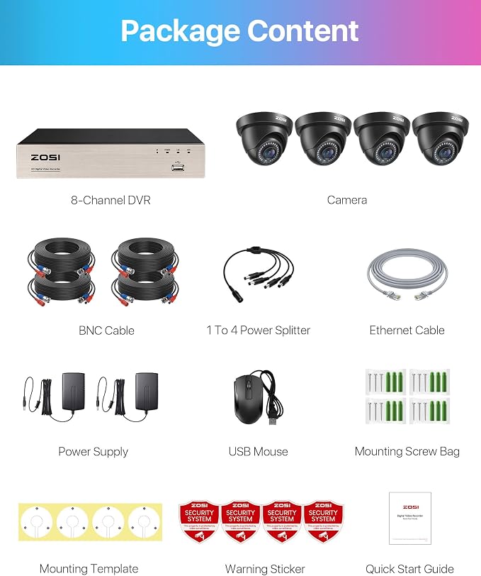 ZOSI 1080p Home Security Cameras System - Image 8