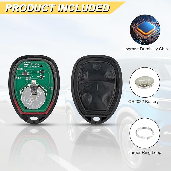 Vurkcy Key Fob Replacement for 2007-2024 Chevrolet Express Van & GMC Savana Car - Image 5