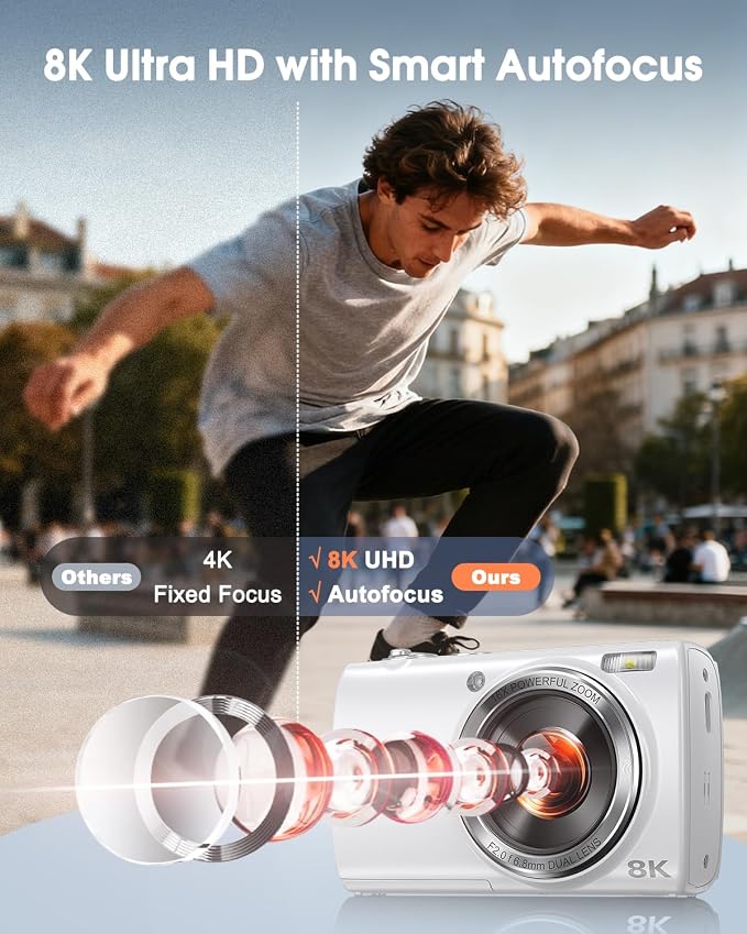 8K Digital Camera for Photography, 88MP WiFi Vlogging Camera for YouTube - Image 2